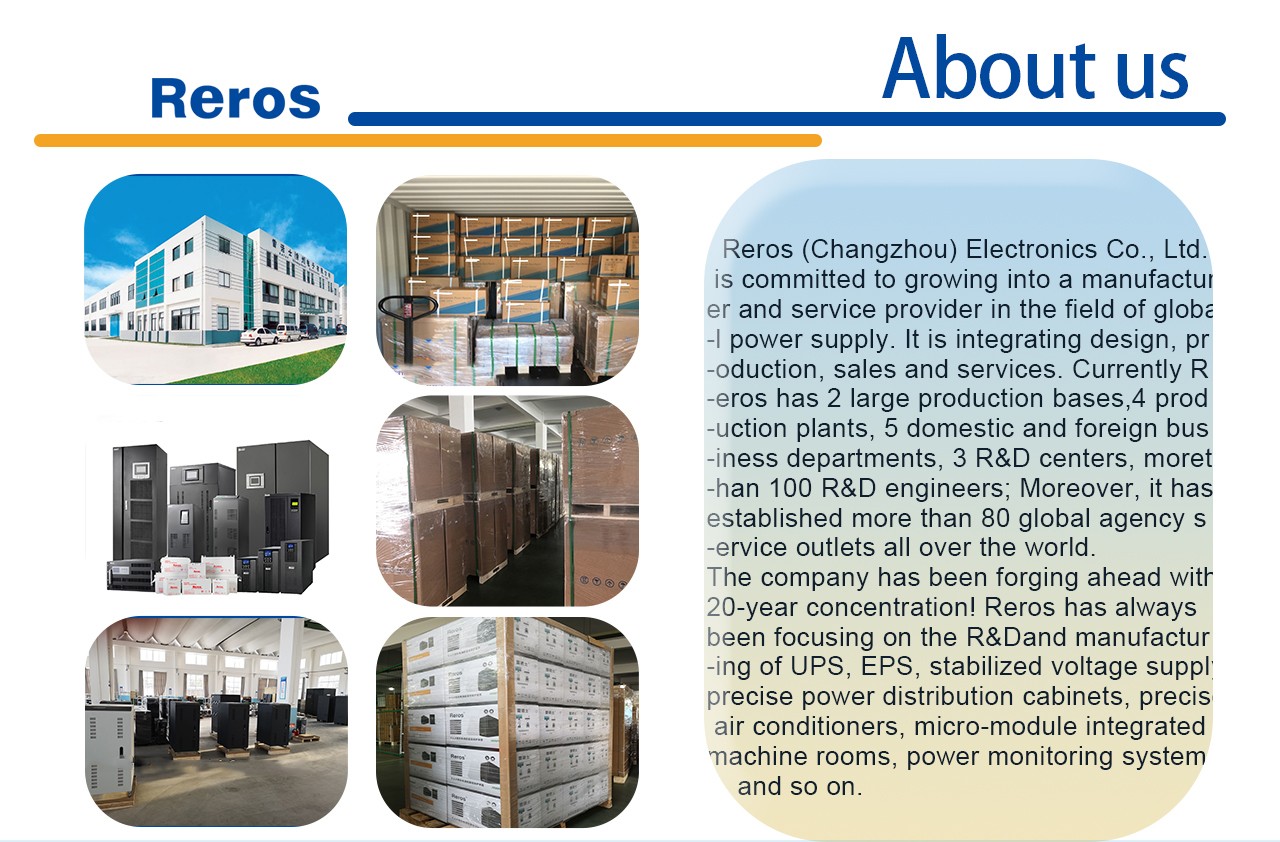 Reros UPS power supply transfomerless three phase tower type High frequency 3W3(10-120KVA)